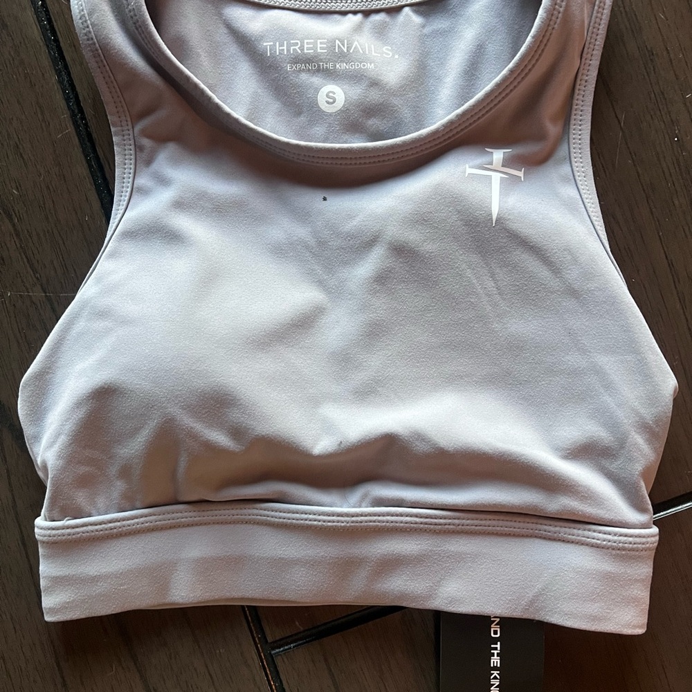 NWT Three Nails Gray Sports Bra